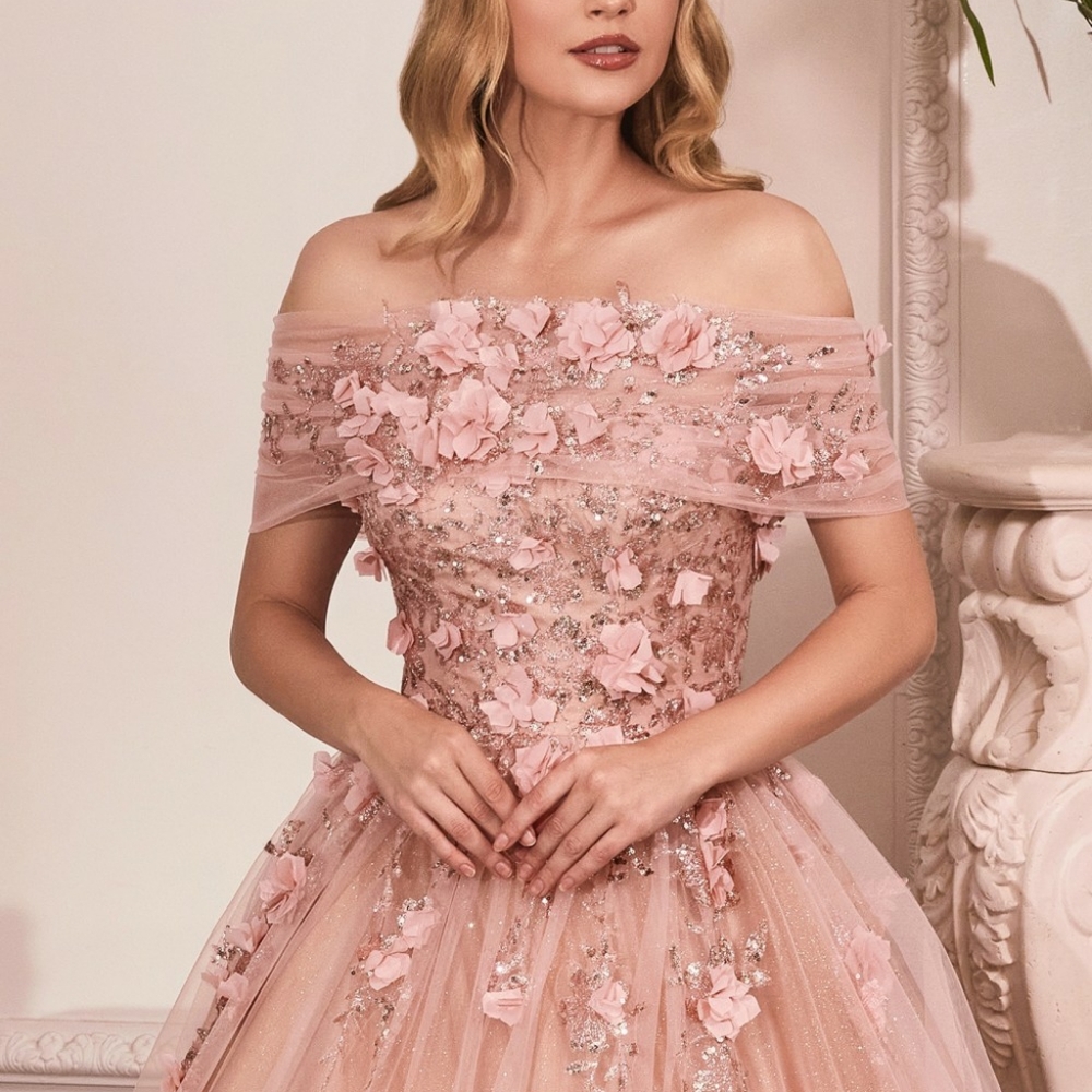 Formal dress, navy gold